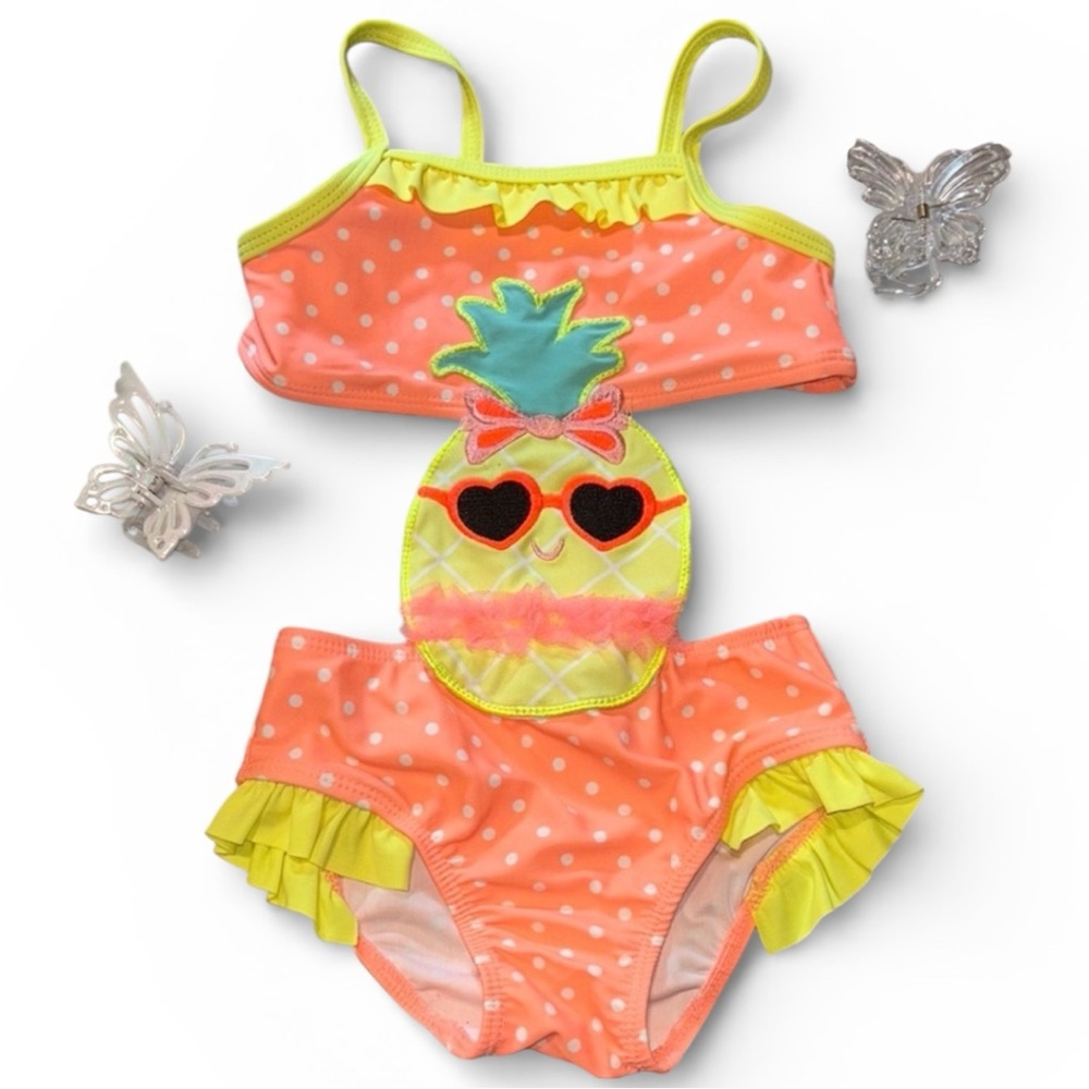 Wonderkids Orange and Yellow Bikini with Pineapple Design